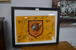 Signed Hull City Tigers Framed Print