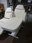 *Multi-Positional White Faux Leather Massage Bed