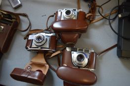 Three Vintage Kodak 35mm Cameras