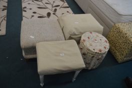Four Fabric Covered Stools