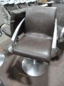 *AGV Group of Italy Faux Leather Stylists Gas-Lift Chair