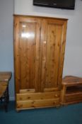 Ducal Victoria Pine Double Wardrobe with Temporary
