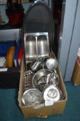 Stainless Steel Serving Ware; Trays, Toast Racks,