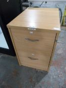 Two Drawer Foolscap Filing Cabinet in Beechwood Finish