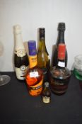 Six Bottles of Alcohol, Wine, and Liqueurs