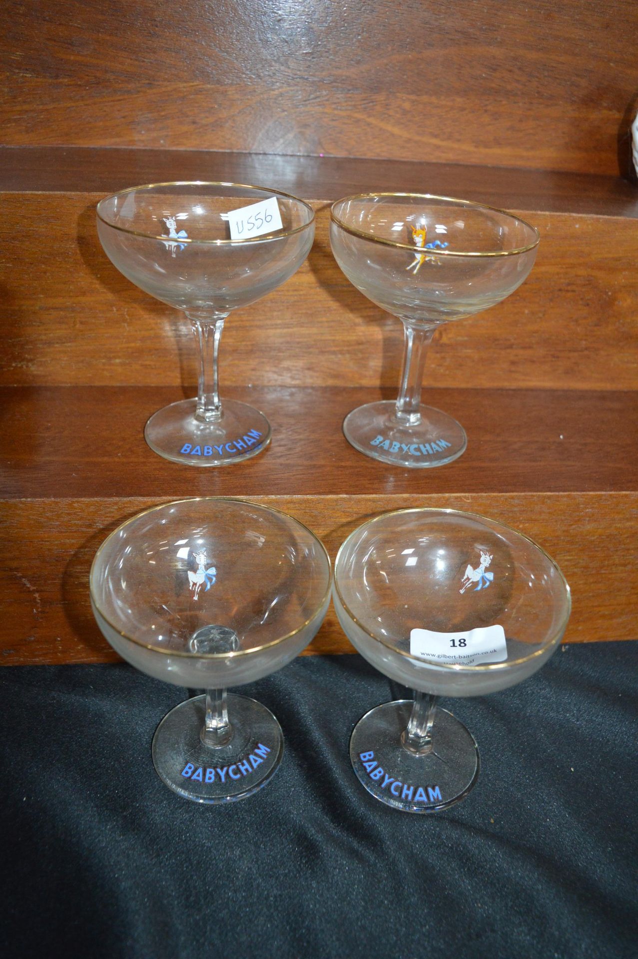 Four Babycham Glasses