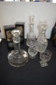 Lead Crystal Decanters, Glasses, etc.