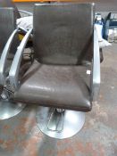 *AGV Group of Italy Faux Leather Stylists Gas-Lift Chair