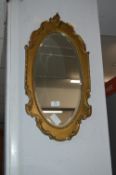 Decorative Gilt Framed Oval Mirror