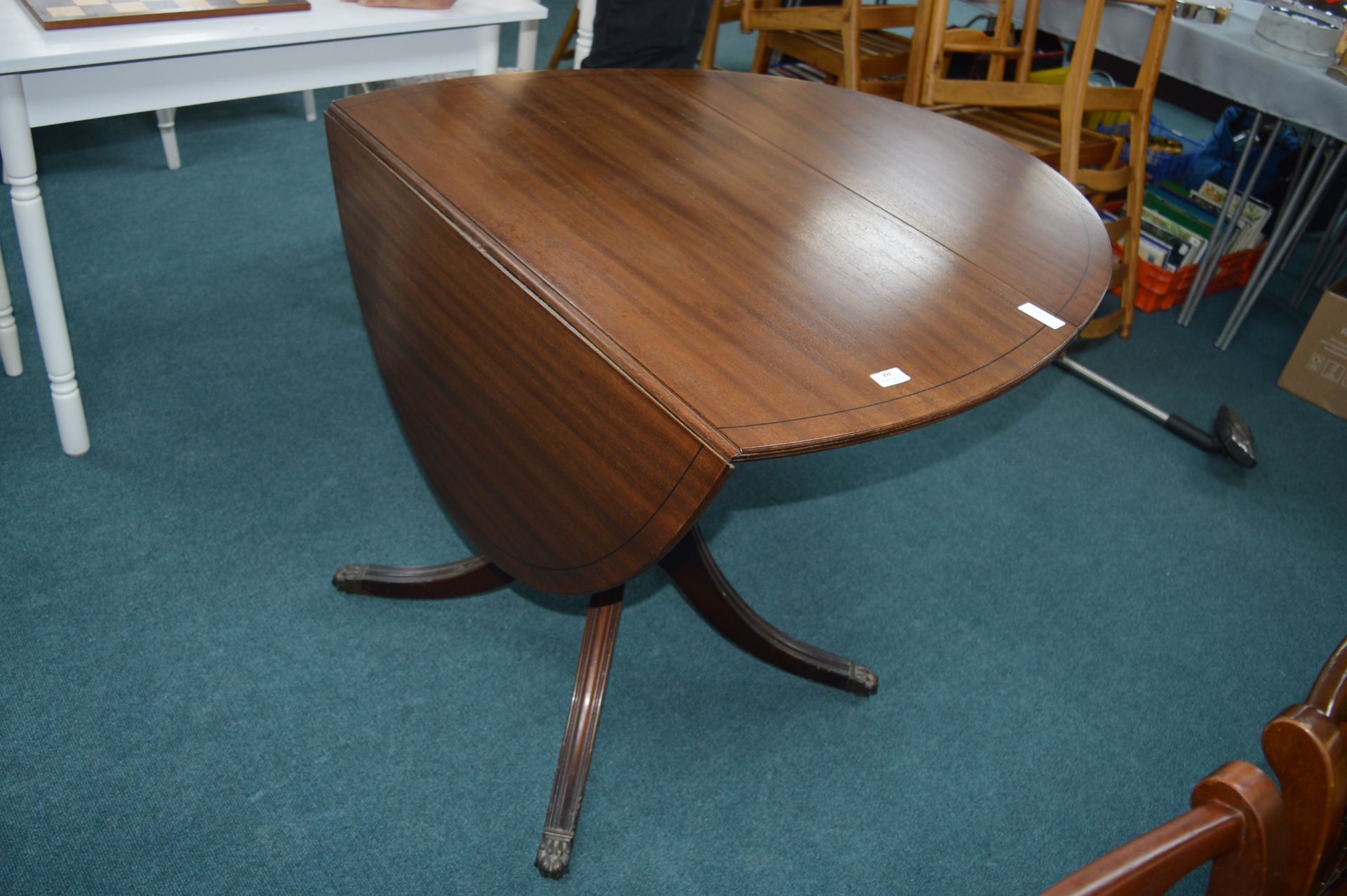 Oval Drop Leaf Dining Table - Image 2 of 2