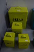 Lime Green Metal Bread Bin and Storage Container S