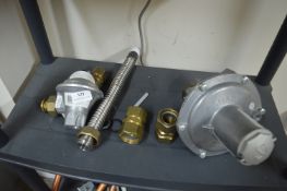 *Contents of Shelf Unit; Various Regulators, Pipework, etc.