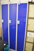 *Three 6ft Blue & Grey Lockers