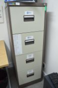 *Silverline Coffee & Cream Four Drawer Foolscap Filing Cabinet (contents not included)