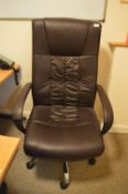 *Dark Brown Contemporary Style Gas-Lift Office Chair