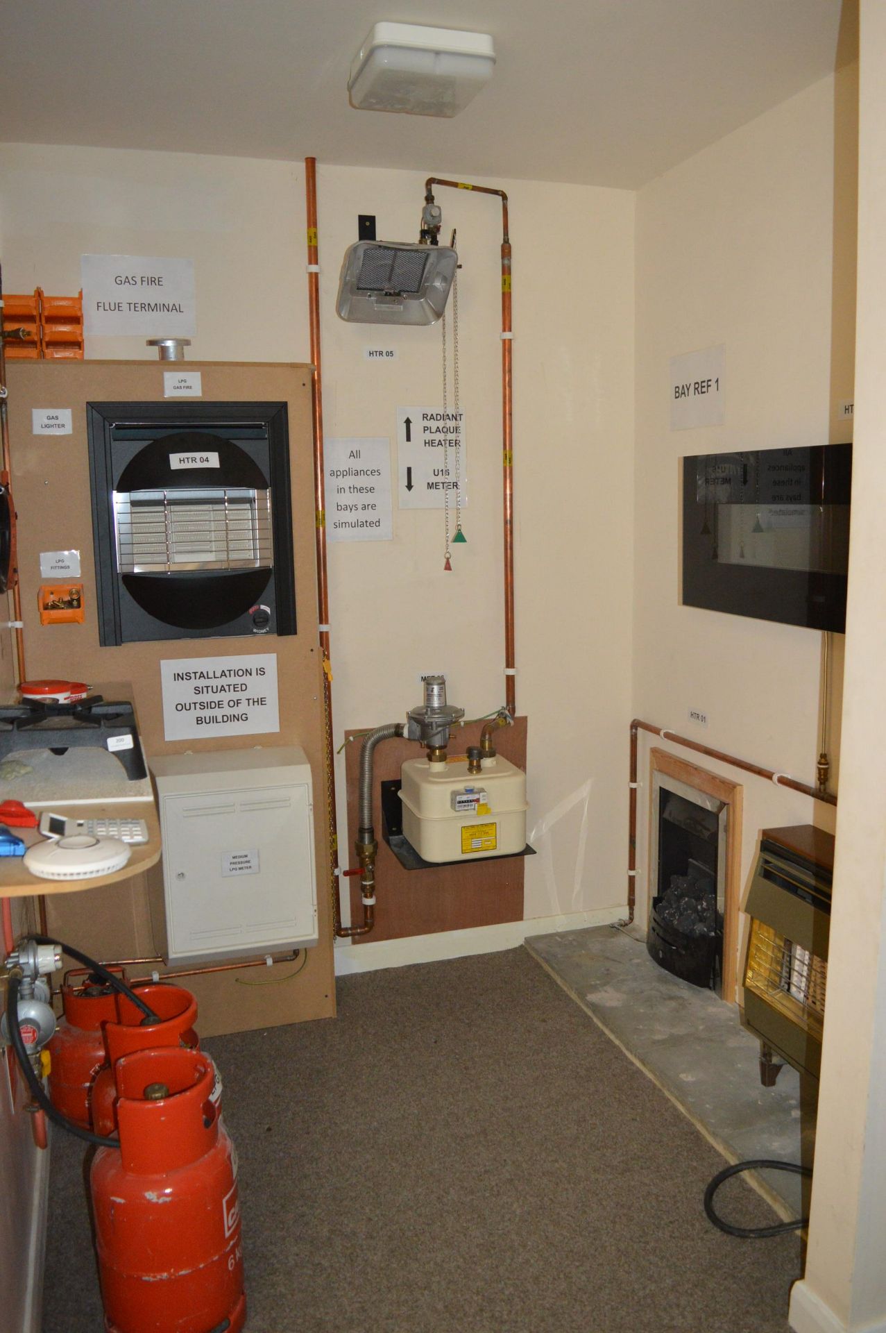 *Gas Plumbing Tutoring Equipment; Fires, Gas Meters, Gas Burners, etc.