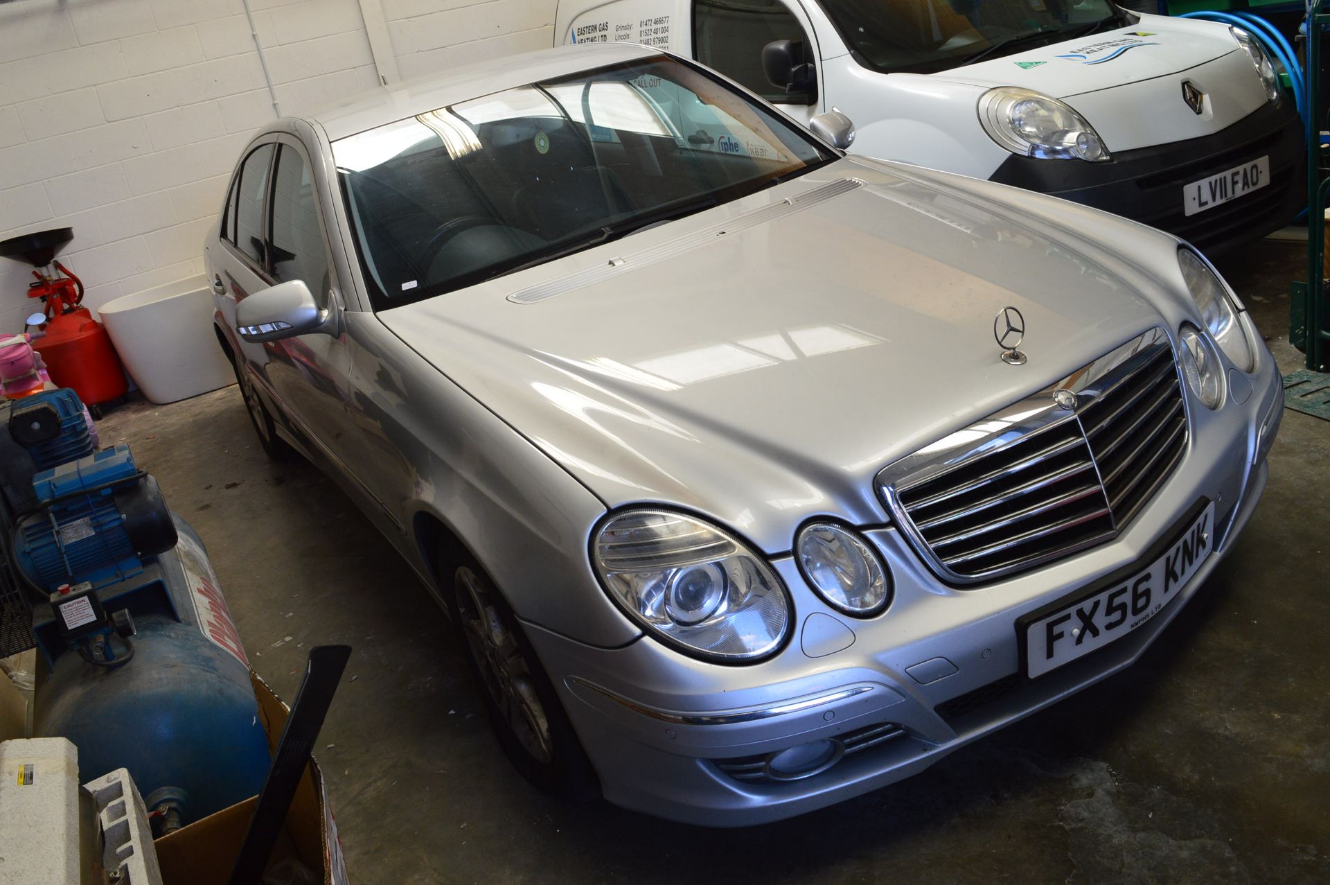 *Mercedes Benz E220 CDi (silver) Reg: FX56 KNK (no keys, no documents)