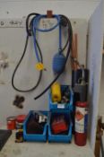 *Various Plumbing Items, Tubs, Solder, Cutters, Flame Torch, Lin Bins, etc.