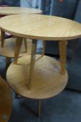 * 2 x heavy wooden tables - 950 diameter