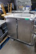 * mobile hot holiding cupboard on castors