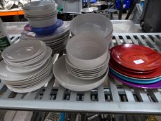 * selection of bowls and plates