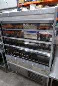* Williams grab and go chiller - with night blind on castors. 1250w x 680d x 1800h