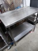 * S/S left hand feed table 1200w x 670d x 900h