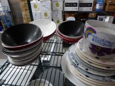 * selection of bowls and plates