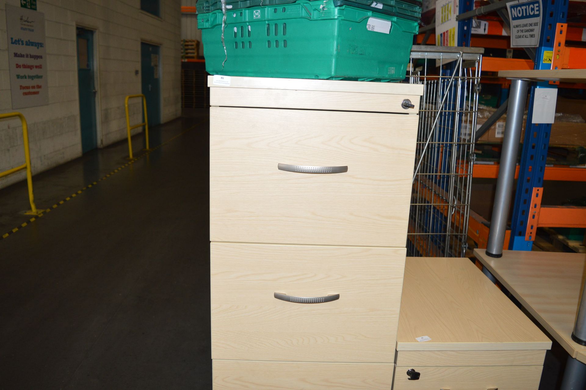 *Lightwood Effect Four Drawer Filing Cabinet