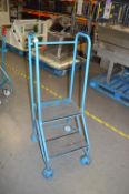 *Set of Blue Tubular Steel Two Tread Steps