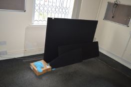*Office Partition (charcoal), Covid Screen, and Two Modesty Panels