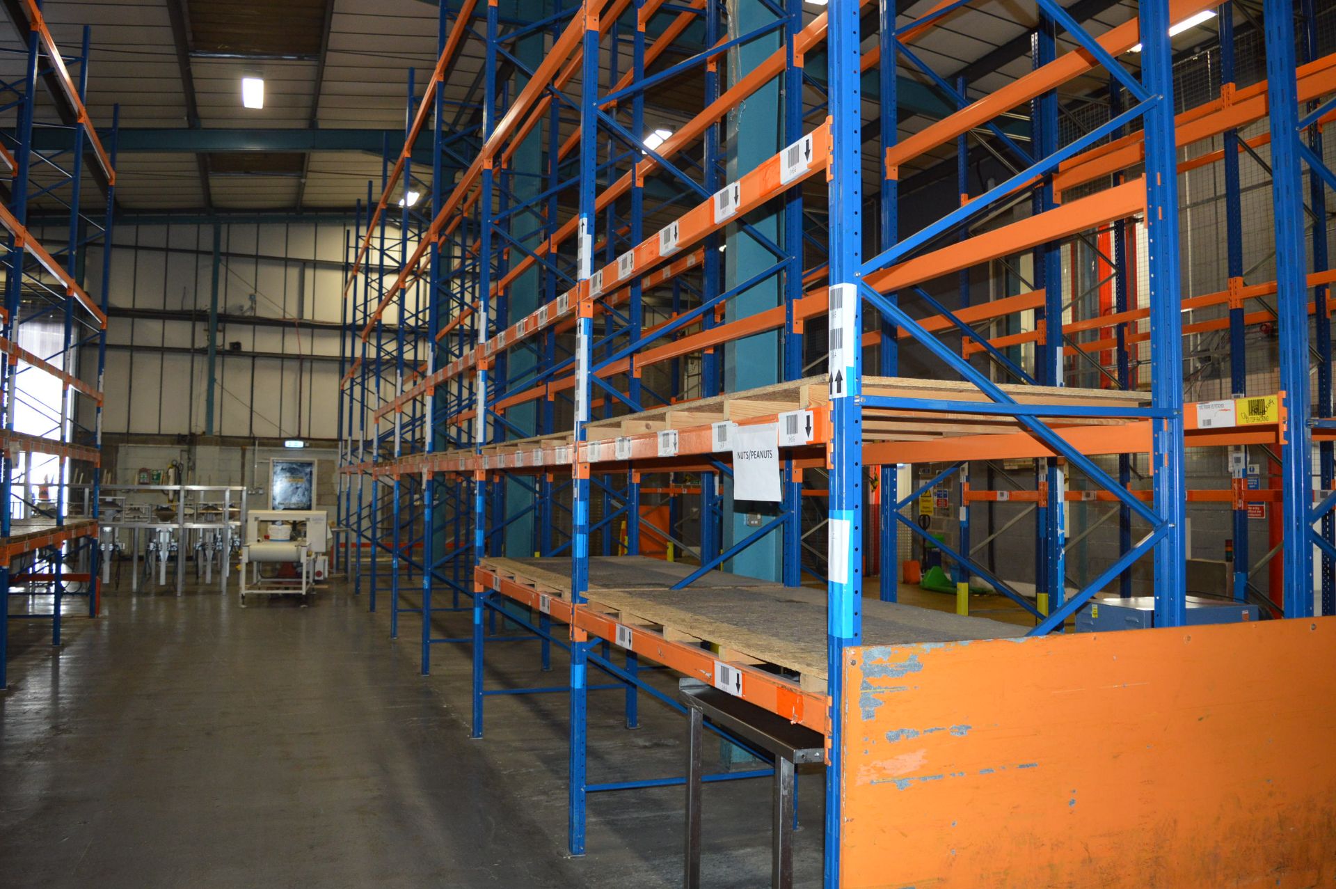 *Eight Bays of Medium Duty Pallet Racking (2.2m wide, 1.1m deep, 6m high) Comprising Nine Uprights