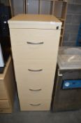 *Lightwood Effect Four Drawer Filing Cabinet