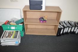 *Open Front Bookcase in Light Oak Finish