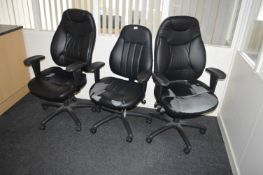 *Three Gas-Lift High-Back Executive Chairs