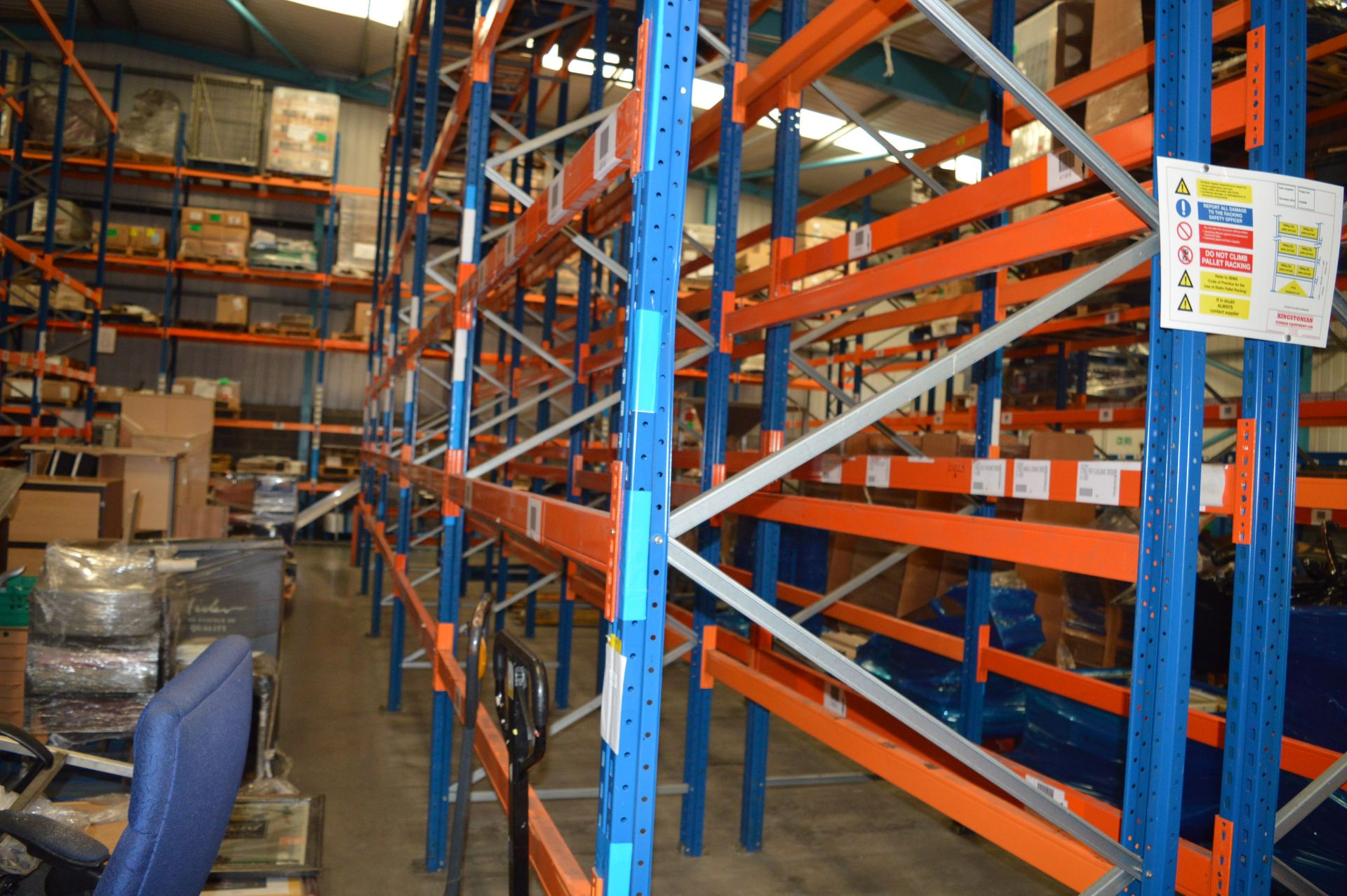 *Five Bays of High Low RH65 Racking (2.4m wide, 1.1m deep and 6m high) Comprising of Six Uprights