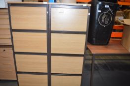 *Lightwood Effect Four Drawer Filing Cabinet