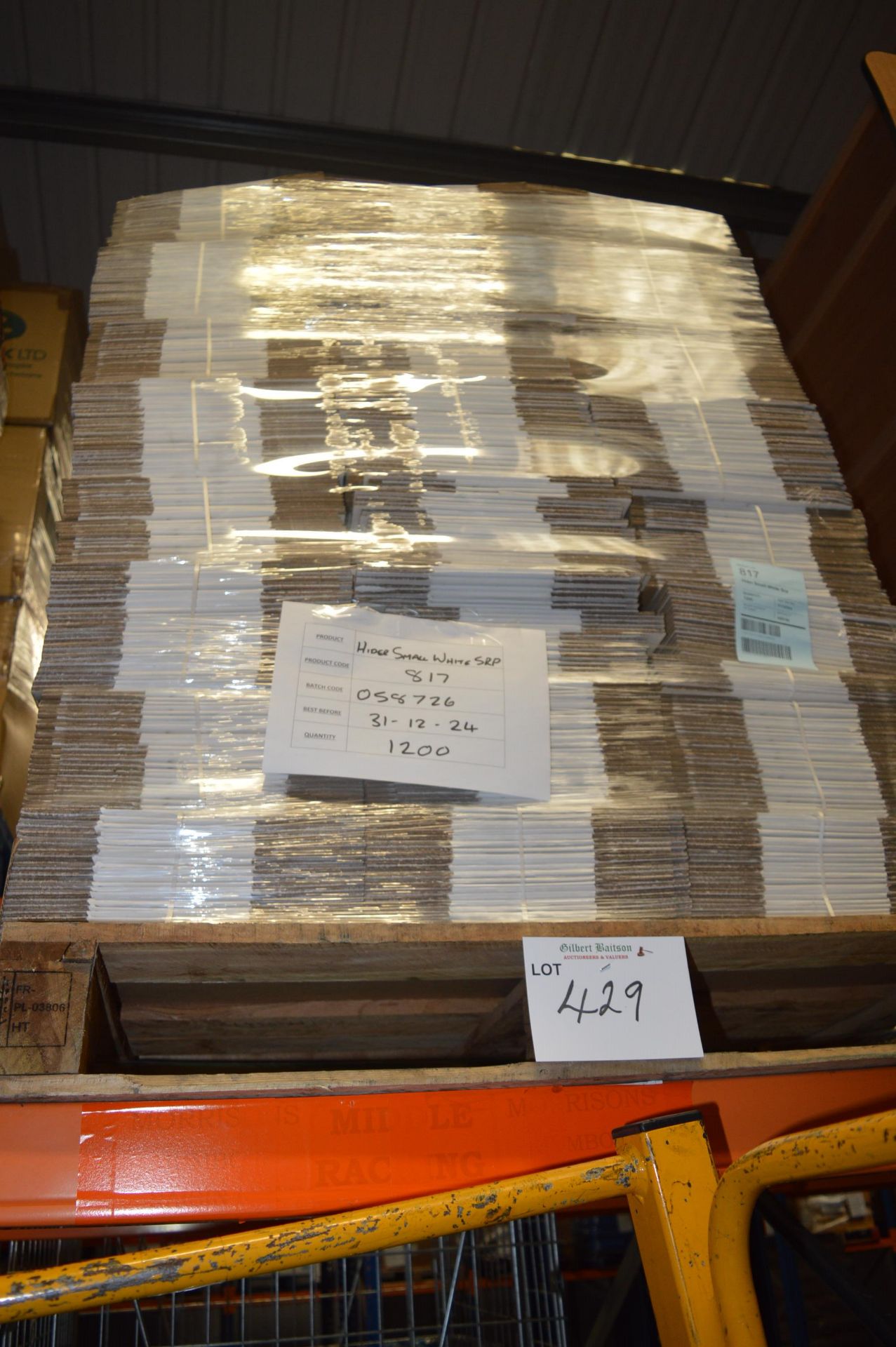 *~1200 Small White SRP Cardboard Boxes