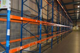 *Ten Bays of Medium Duty Pallet Racking (2.2m wide, 1.1m deep, 6m high) Comprising of Eleven