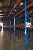 *Eleven Bays of Medium Duty Pallet Racking (2.2m wide, 1.1m deep, 6m high) Comprising of Twelve