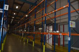 *Nine Bays of High Low RH95 Pallet Racking (2.4m wide, 1.1m deep and 6.2m high) Comprising of Ten