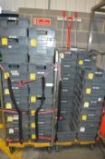*Two Roller Cages Containing Various Storage Boxes