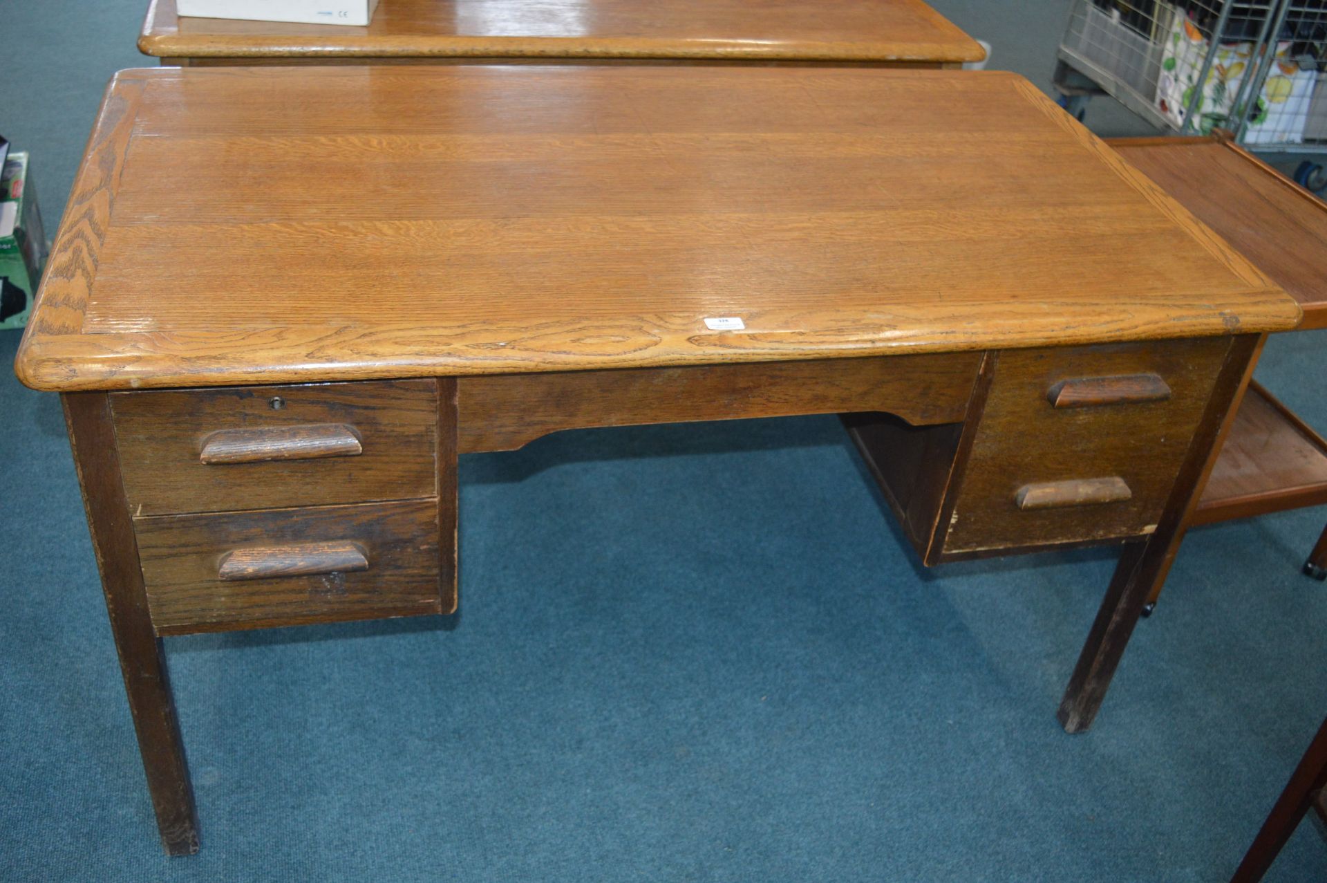 Abbess Vintage Oak Office Desk