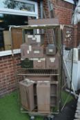 Cage of Vintage Metal Filing Drawers (cage not Inc