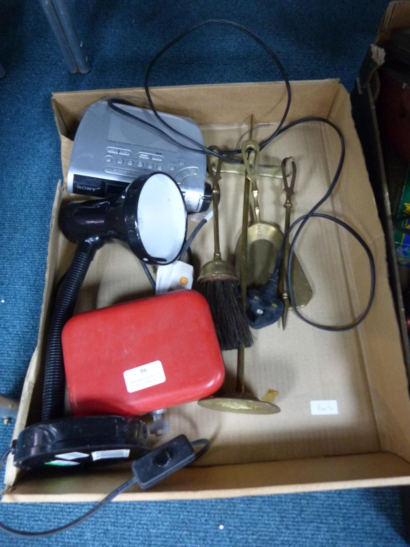 Desk Lamp, Cash Box, Brass Companion Set, etc.