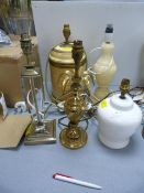 Five Table Lamp Bases Including Laura Ashley