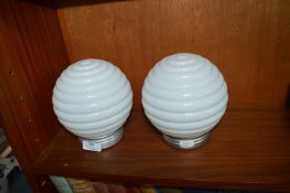 Two 1930's Opaque Ceiling Lights