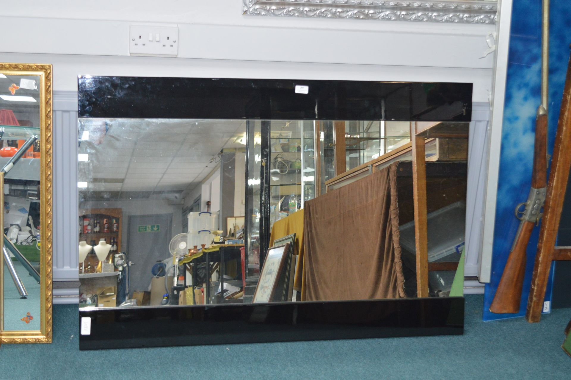 Large Black Framed Mirror