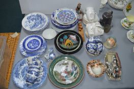 Decorative Pottery Pates, Part Tea Sets, Teaspoons