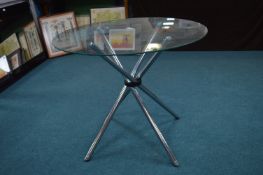 Circular Glass Topped Table